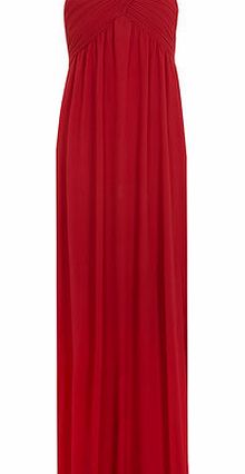 Womens Alice  You Tall Red Ruched Bandeau Maxi-