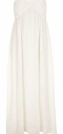 Womens Alice & You White Ruched Maxi dress-
