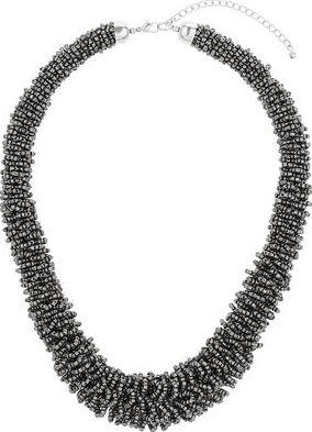 Dorothy Perkins, 1134[^]262015000715159 Womens Beaded Short Rope Necklace- Grey DP49816249