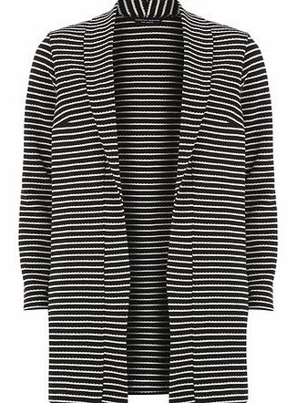 Dorothy Perkins Womens Black and white stripe jacket- Black