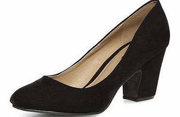 Dorothy Perkins Womens Black block heel comfort court shoes-