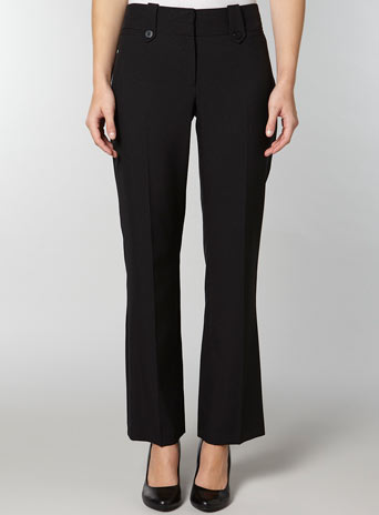 Womens Black Bootcut trousers- Black DP66552301