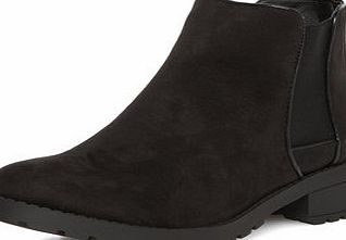Dorothy Perkins Womens Black chunky heel chelsea boots- Black