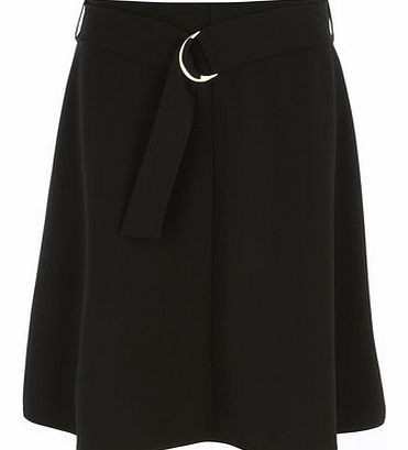Dorothy Perkins Womens Black D-ring Circle Skirt- Black DP66804601