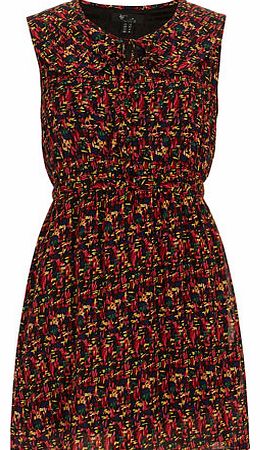 Womens Black Electric Line Dress- Multi DP61650155