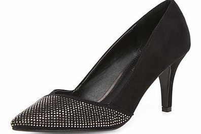 Dorothy Perkins Womens Black embellished point court shoes-