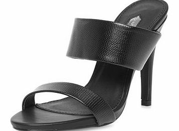 Dorothy Perkins Womens Black high mule sandals- Black DP22262001