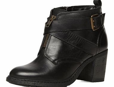 Dorothy Perkins Womens Black leather ankle boots- Black DP35224110