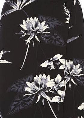 Dorothy Perkins Womens Black Oriental Wrap Skirt- Black DP14593230