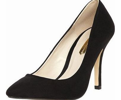 Womens Black pointed high court shoes- Black