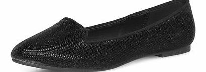 Dorothy Perkins Womens Black smoking slipper pumps- Black
