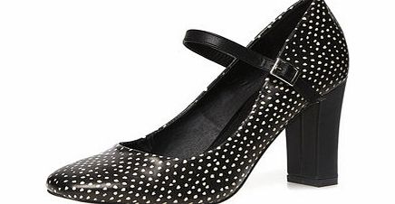 Dorothy Perkins Womens Black spot mary-jane court shoes- Black