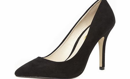Dorothy Perkins Womens Black suedette high pointed court shoes-