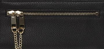 Dorothy Perkins Womens Black triple zip purse- Black DP18411501