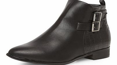 Dorothy Perkins Womens Black wide fit point boots- Black