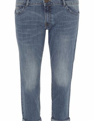 Dorothy Perkins Womens Bleach Wash Roll Up ``Riley`` Jeans-