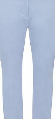 Dorothy Perkins Womens Blue cotton crop trousers- Blue DP66807550