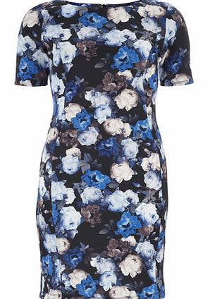 Dorothy Perkins Womens Blue floral pencil dress- Blue DP07255019