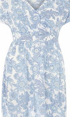 Dorothy Perkins Womens Blue Floral Printed Wrap Dress-
