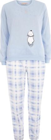 Dorothy Perkins, 1134[^]262015000711648 Womens Blue Moon and Bear Pyjama set- Blue