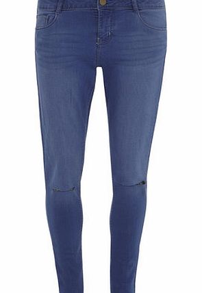 Dorothy Perkins Womens Blue Ripped ``Bailey`` Jeans- Blue