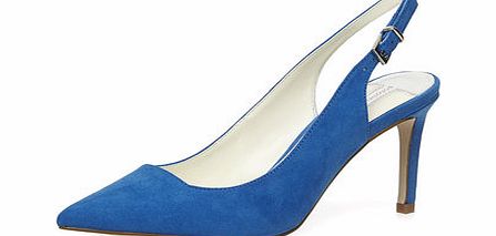 Dorothy Perkins Womens Blue slingback pointed court shoes- Blue