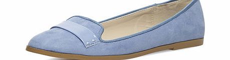 Dorothy Perkins Womens Blue suedette flat loafers- Blue DP19932020