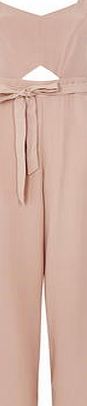 Dorothy Perkins Womens blush cut out jumpsuit- Pink DP07275722