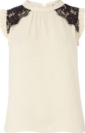 Dorothy Perkins, 1134[^]262015000705971 Womens Blush Lace Insert Top- Pink DP05596615