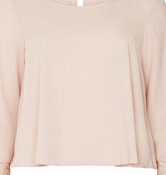 Dorothy Perkins Womens Blush Long Sleeve Top- Pink DP05527155