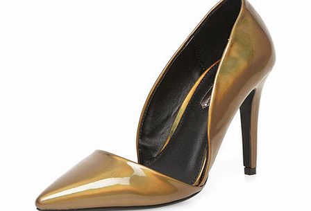 Dorothy Perkins Womens Bronze holographic High 2-part pointed