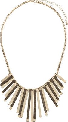Dorothy Perkins, 1134[^]262015000709247 Womens Brown Glitter Piano Necklace- Brown
