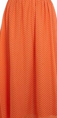 Dorothy Perkins Womens Chase 7 Orange Textured Maxi Skirt-