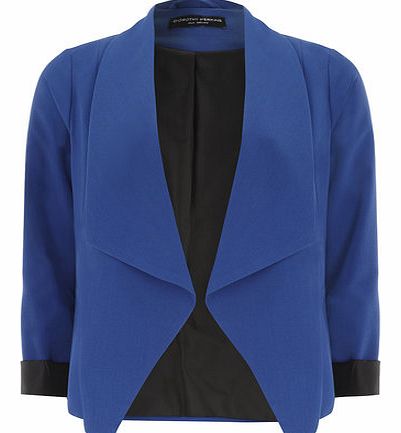 Dorothy Perkins Womens Cobalt Blue Textured Waterfall Jacket-