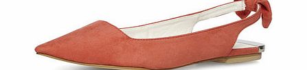 Dorothy Perkins Womens Coral sling back shoes- Coral DP19927860