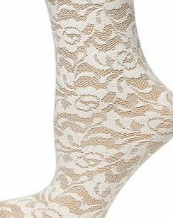 Dorothy Perkins Womens Cream All Over Lace Socks- Cream DP16303408