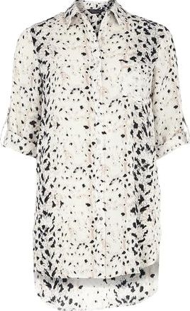 Dorothy Perkins, 1134[^]262015000708122 Womens Cream Leopard Print Shirt- Cream DP05594081