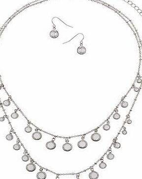 Dorothy Perkins Womens Crystal Stone Jewellery Set- Silver