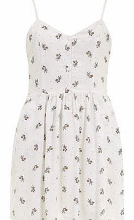 Womens Cutie White Zebra Print Summer Dress-