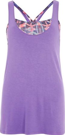 Dorothy Perkins, 1134[^]262015000695818 Womens DP Active Purple 2 in 1 Vest Top- Purple