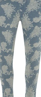 Dorothy Perkins Womens Floral Eden Capri Jegging- Bleach