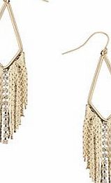 Dorothy Perkins Womens Gold Cascade Drop Earrings- Gold DP49815624