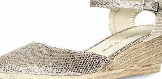 Dorothy Perkins Womens Gold espadrille wedges- Gold DP22299742