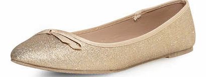 Dorothy Perkins Womens Gold glitter point pumps- Gold DP19875842