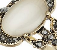 Dorothy Perkins Womens Gold Ring With Oval Stone- Gold DP49815508