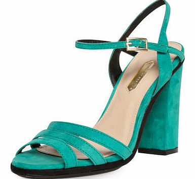 Dorothy Perkins Womens Green block heel sandal- Green DP22238203