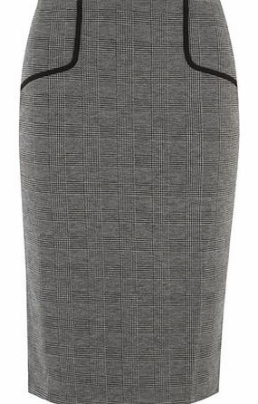 Dorothy Perkins Womens Grey Check Pencil Skirt- Black/Grey