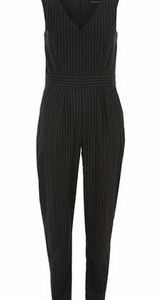 Womens Grey pin stripe jumpsuit- Grey DP07262062