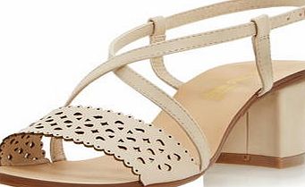 Dorothy Perkins Womens Head Over Heels Cream Jellie Block Heel