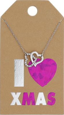 Dorothy Perkins, 1134[^]262015000715164 Womens Interlocked Heart short Necklace- Silver